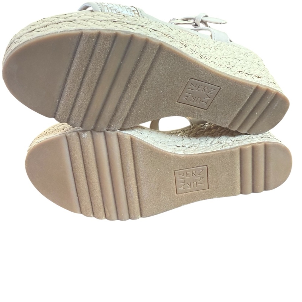 Naturalizer Stella Beige Fabric Espadrille Wedge Size 6 - Picture 9 of 10